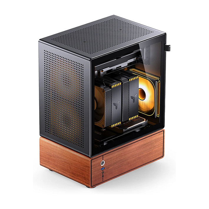 Kasë PC Jonsbo T7 / Midi Tower / Micro-ATX / Tempered Glass - Zezë - 12