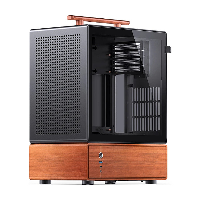 Kasë PC Jonsbo T7 / Midi Tower / Micro-ATX / Tempered Glass - Zezë - 4