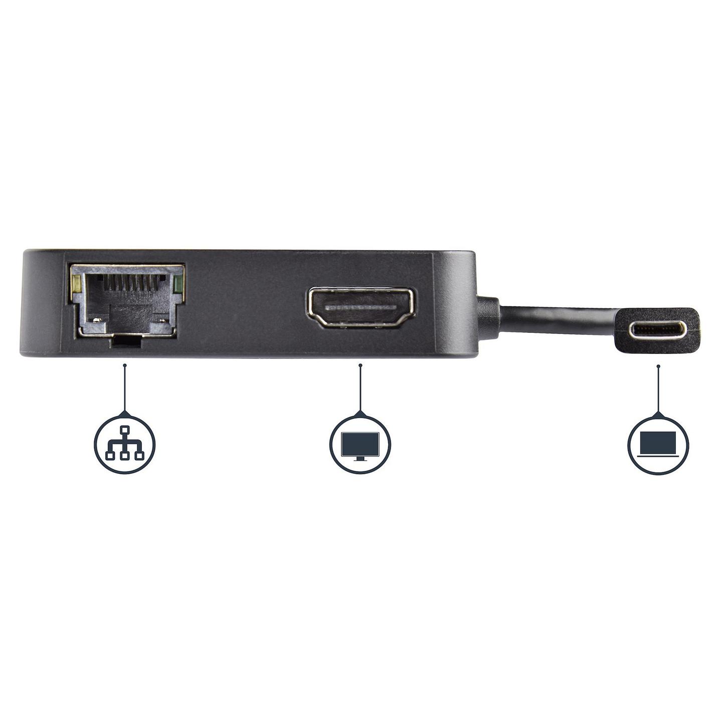 Docking Station StarTech.com DKT30CHD, HDMI 4K, Gigabit Ethernet, USB-A, USB-C - Zezë - 4