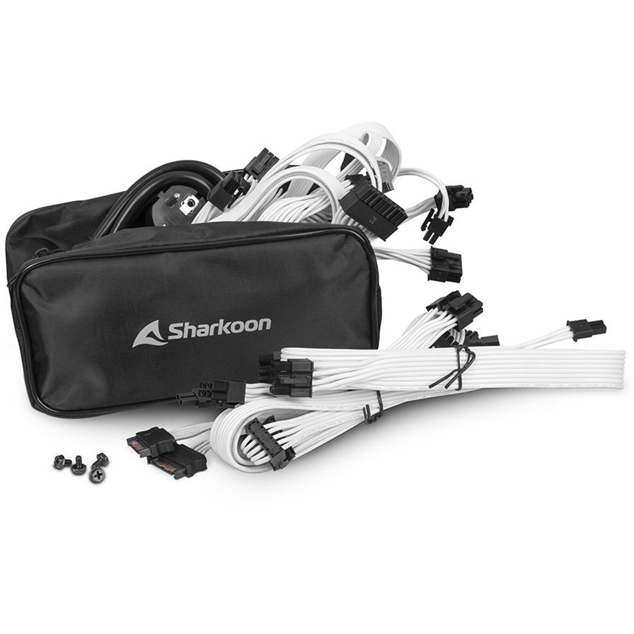 Furnizues Energjie PSU 1000W Sharkoon Rebel P30 Gold / 1000W / ATX 3.0 Power Supply / Modular / 1x 12VHPWR / 4x PCIe - Bardhë - 4