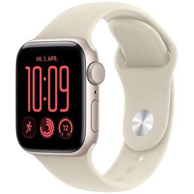 Apple Watch SE 3, 40mm, GPS, Starlight Aluminium, Sand Sport Band - S/M