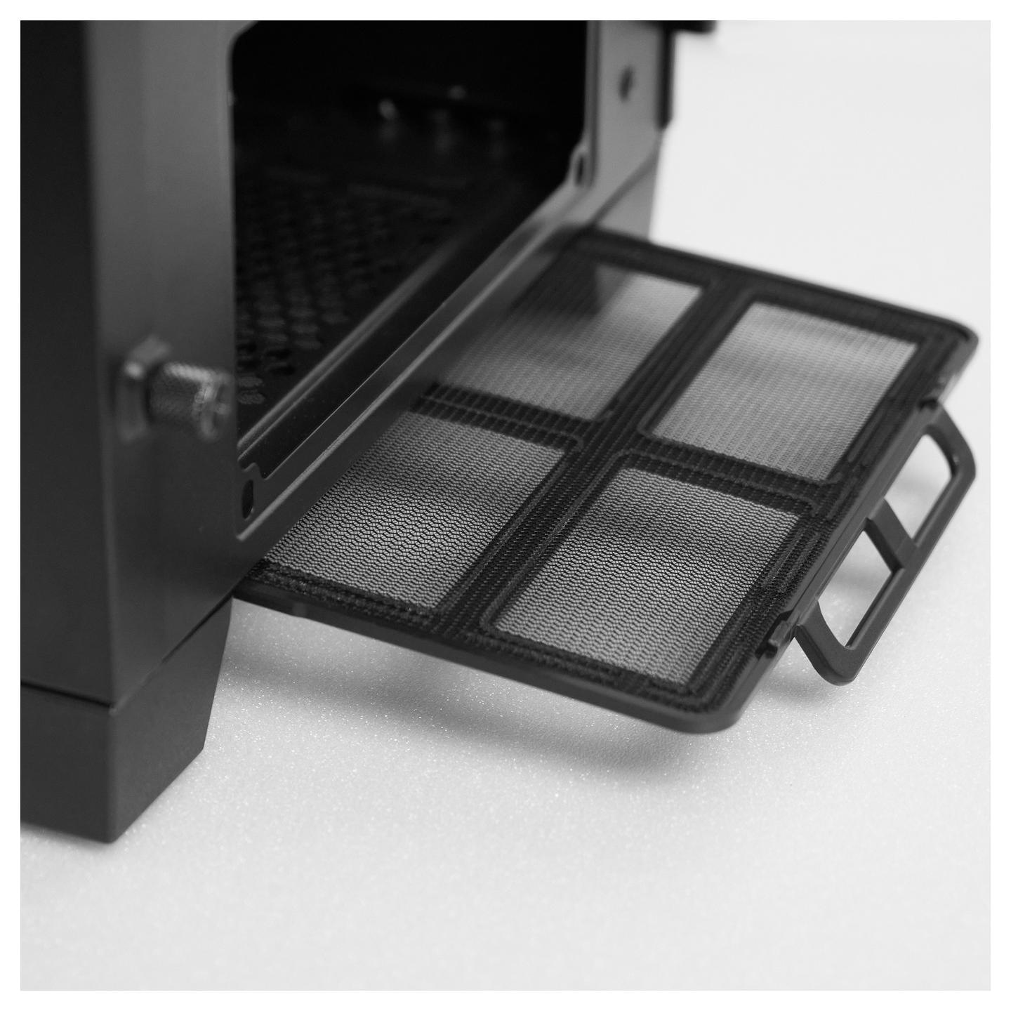 Kasë Chieftec APEX LUMO Mesh GA-01B-L-OP, Midi-Tower, E-ATX, 4x140mm ARGB, Xham i Temperuar, USB Type-C - Zezë - 11