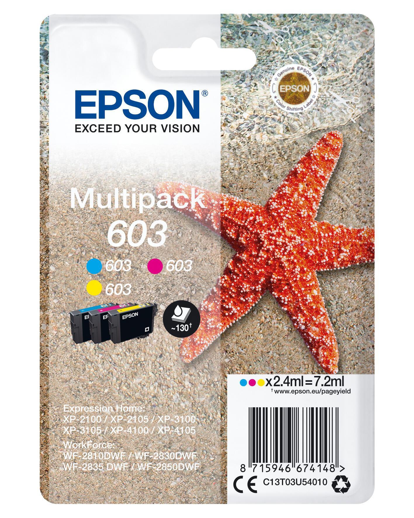 INK Epson 603 / C13T03U54010 / 130 faqe / C,M,Y Multipack