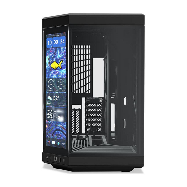 Kasë HYTE Y70 Touch Infinite / Mid-Tower / E-ATX / LCD 14.9" / Tempered Glass - Zezë - 2