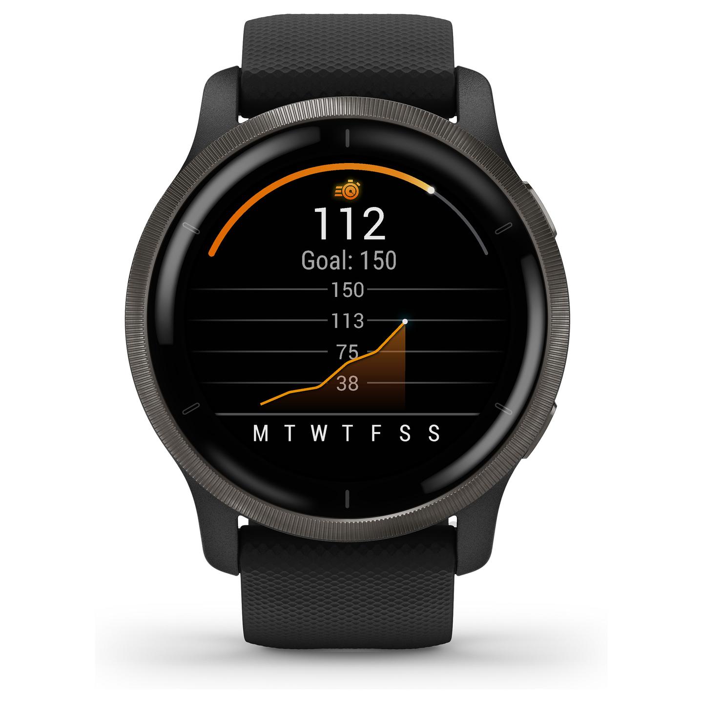 Orë e mençur Garmin Venu 2 / 45mm / AMOLED / GPS / Bluetooth / Wi-Fi - Zezë/Slate - 27