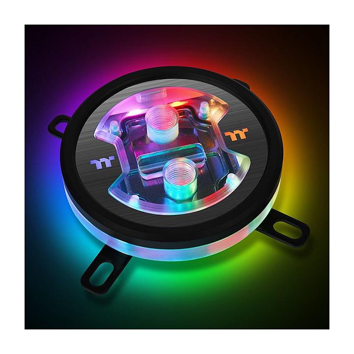 Ftohës për Procesor Thermaltake Pacific W7 Plus / Water Block / RGB / Sensor Temperature / Copper Nickel / G1/4" / 93.4 x 93.4 x 22 mm - Transparente/Zezë - 2