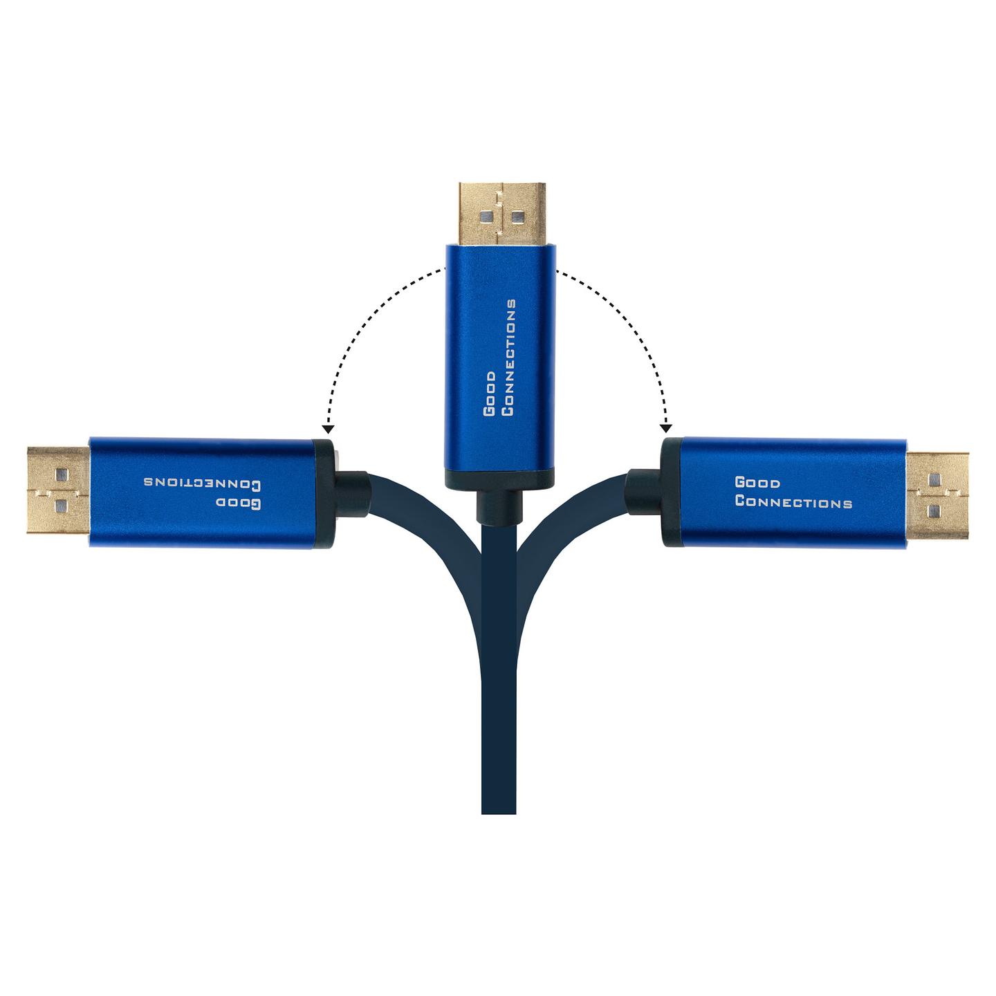 Kabllo DisplayPort Alcasa 4812-CSF015B, DisplayPort 1.2, 1.5m, 4K 60Hz - Blu - 5
