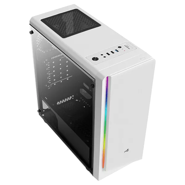 Kasë PC Aerocool Rift / Midi Tower / ATX / 1x 120mm Fan / Tempered Glass - Bardhë