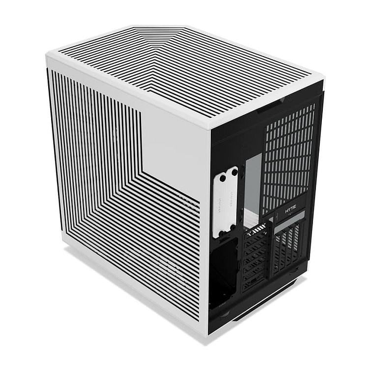 Kasë PC HYTE Y70 Touch Infinite / Midi Tower / E-ATX + ATX / 3x 120mm + 2x 140mm Fan Support / 14.9" Touchscreen / Tempered Glass - Bardhe/Zeze - 5