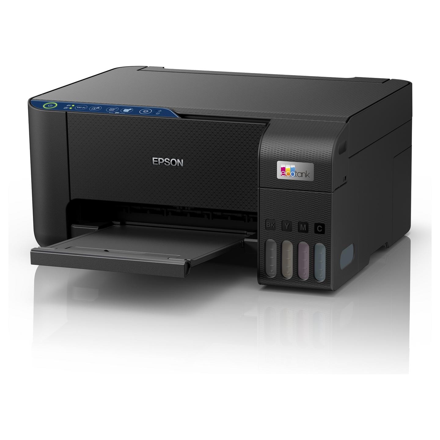 Printer Multifunksional Epson EcoTank ET-2861, Inkjet, A4, 5760 × 1440 dpi, 33 ppm, 15 ppm me Ngjyra, Wi-Fi - Zezë - 3