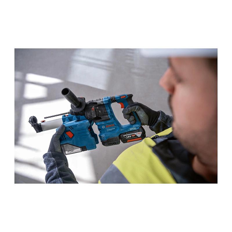 Çekiç Shpues me Bateri Bosch GBH 18V-22 Professional, 18V, SDS-PLUS, 1.9J, 0-1050rpm, 22mm - Blu/Zezë - 8