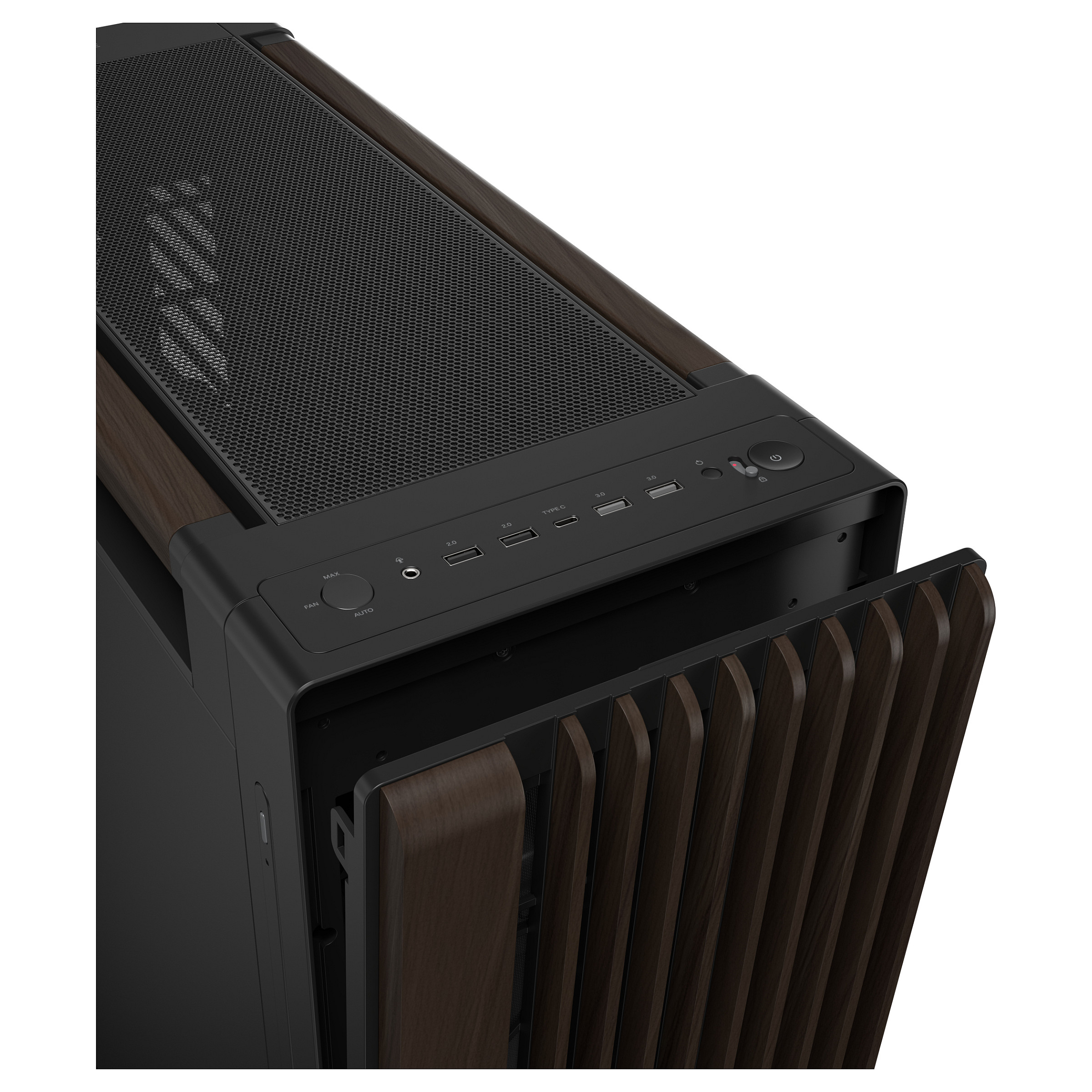 Kasë PC ASUS ProArt PA602 Wood Edition / Mid Tower / ATX / 2x 200mm Front + 1x 140mm Rear Fan / Wood Panel - Zezë - 10