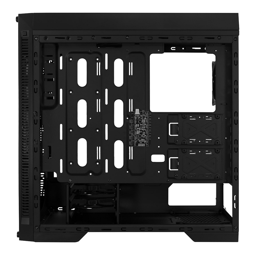 Kasë PC Inter-Tech X-908 Infini2 / Tower / ATX / 120mm Fan Support / 1x 120mm Rear Fan / 2.5" + 3.5" Bay - Zezë - 7
