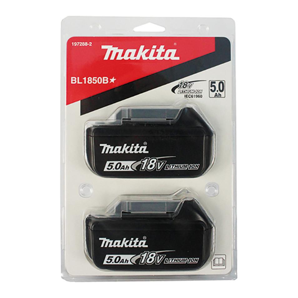 Bateri Makita 197288-2 BL1850B, 18V, 5Ah, 2 copë - Zezë - 2