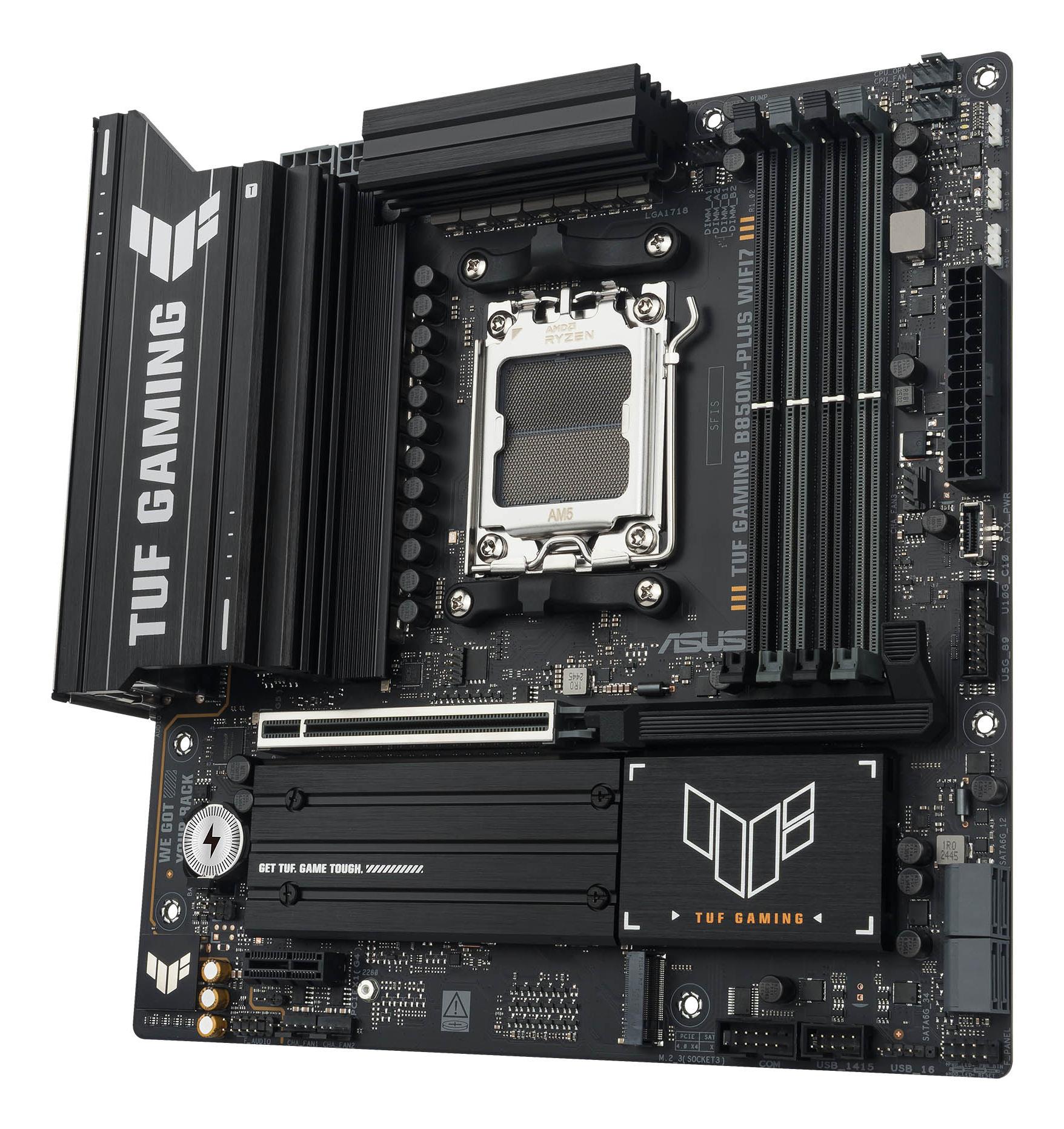 ASUS TUF GAMING B850M-PLUS WIFI7 – AMD B850, AM5, DDR5, Wi-Fi 7, 2.5GbE, Micro-ATX - 4