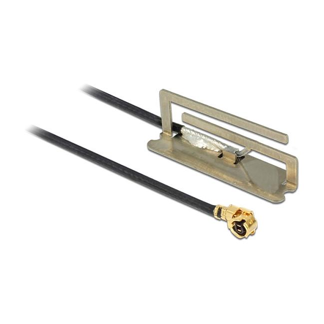 Antena për rrjet Delock 86389, Wi-Fi 2.4/5GHz, 1.6dBi, PIFA, I-PEX MHF I, 45cm - Zezë