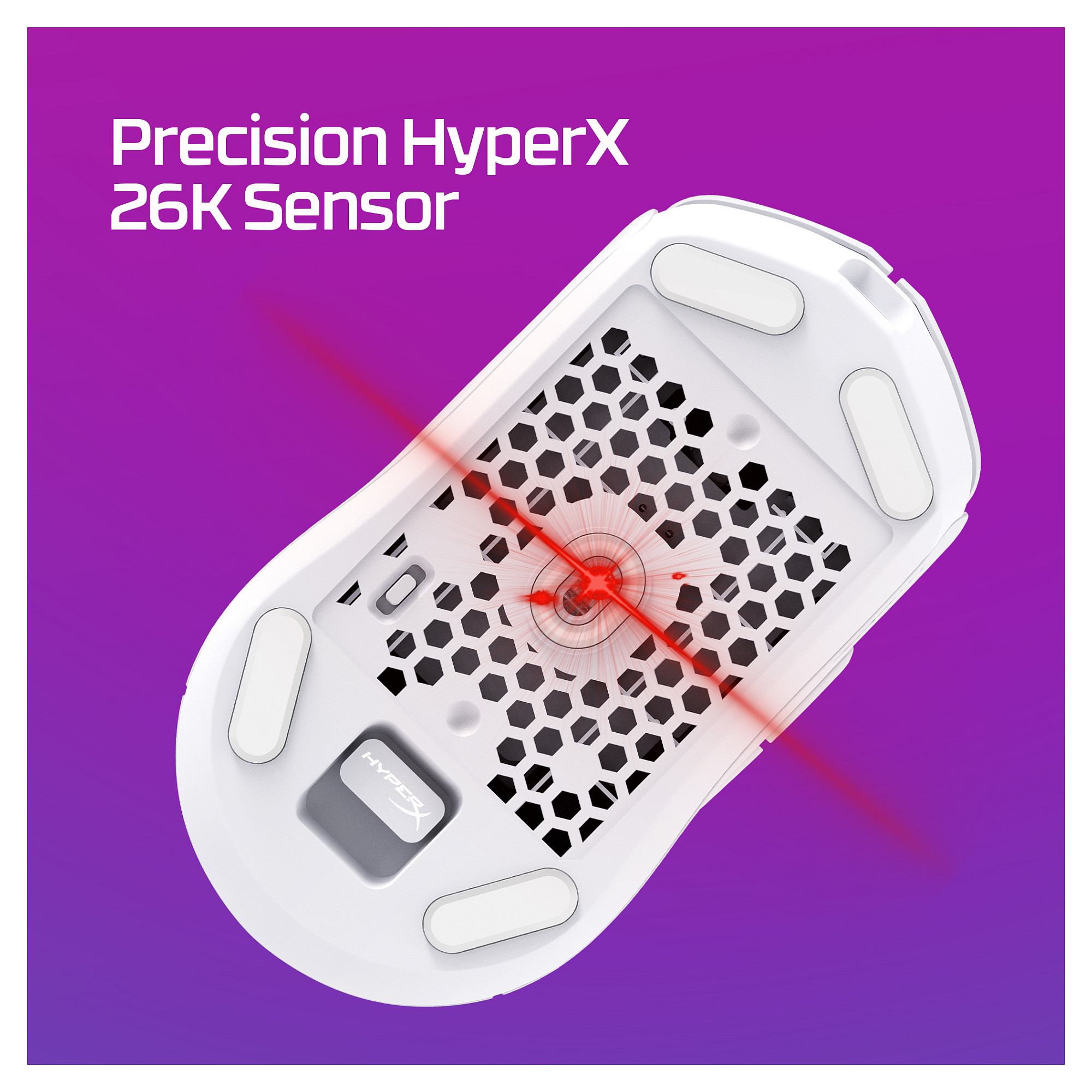 Maus Gaming HyperX Pulsefire Haste 2 / Wireless / HyperX 26K / 26.000 DPI / 1000Hz / RGB - Bardhë - 5
