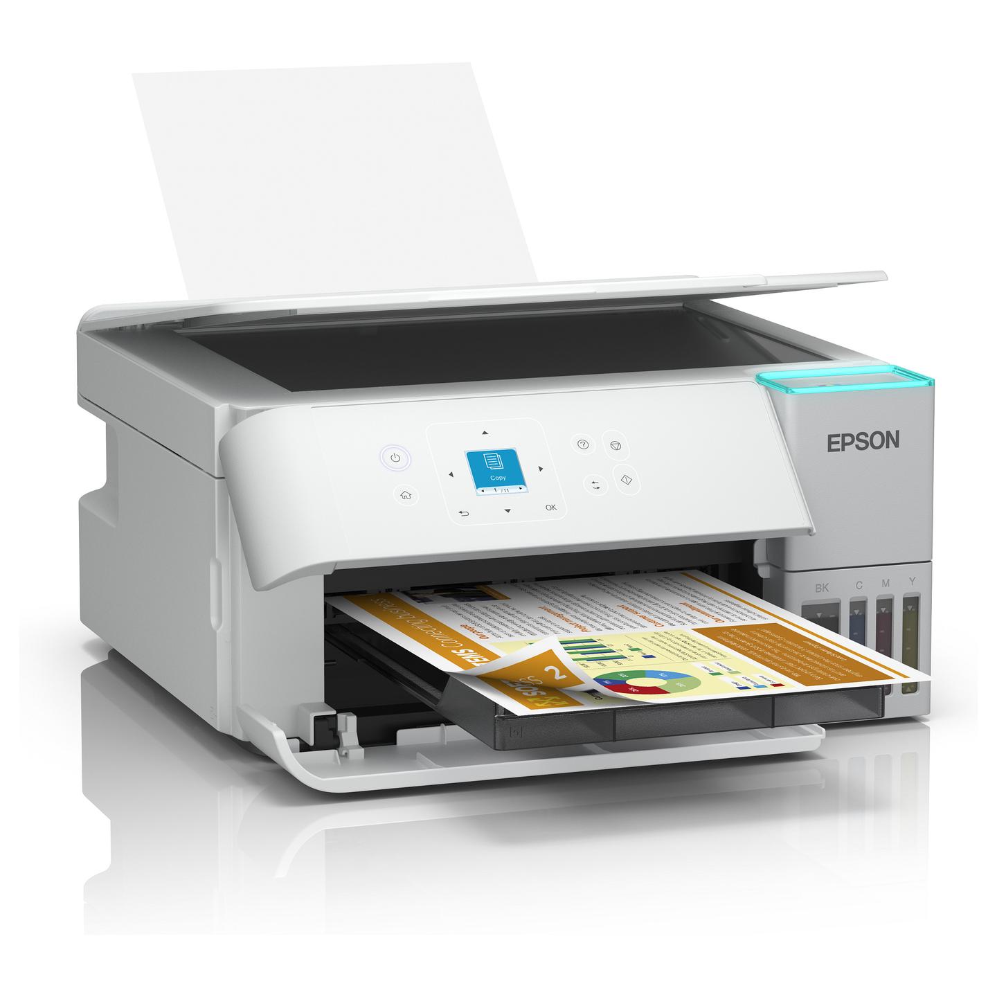 Printer Multifunksional Epson EcoTank ET-2956, A4, Inkjet, Wi-Fi, Printim, Skanim, Kopjim - Bardhë - 2