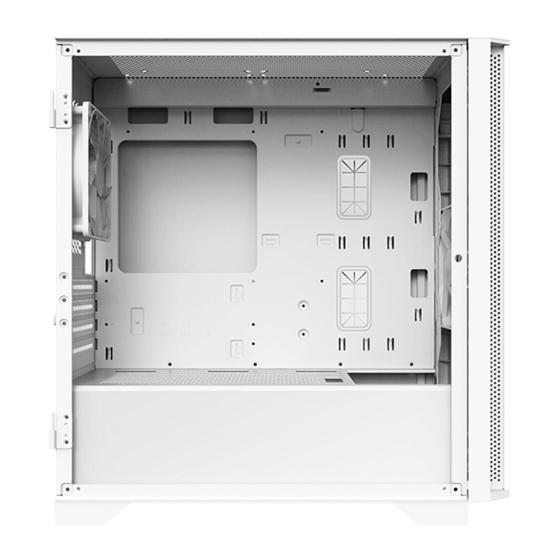 Kasë PC Montech AIR 100 LITE / Mini Tower / Micro-ATX / 2x 120mm Fan / Tempered Glass – Bardhë - 3