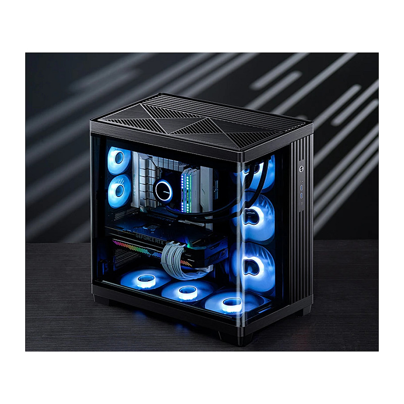 Kasë PC Jonsbo TK-4 / Midi Tower / ATX / Tempered Glass - Zezë - 31