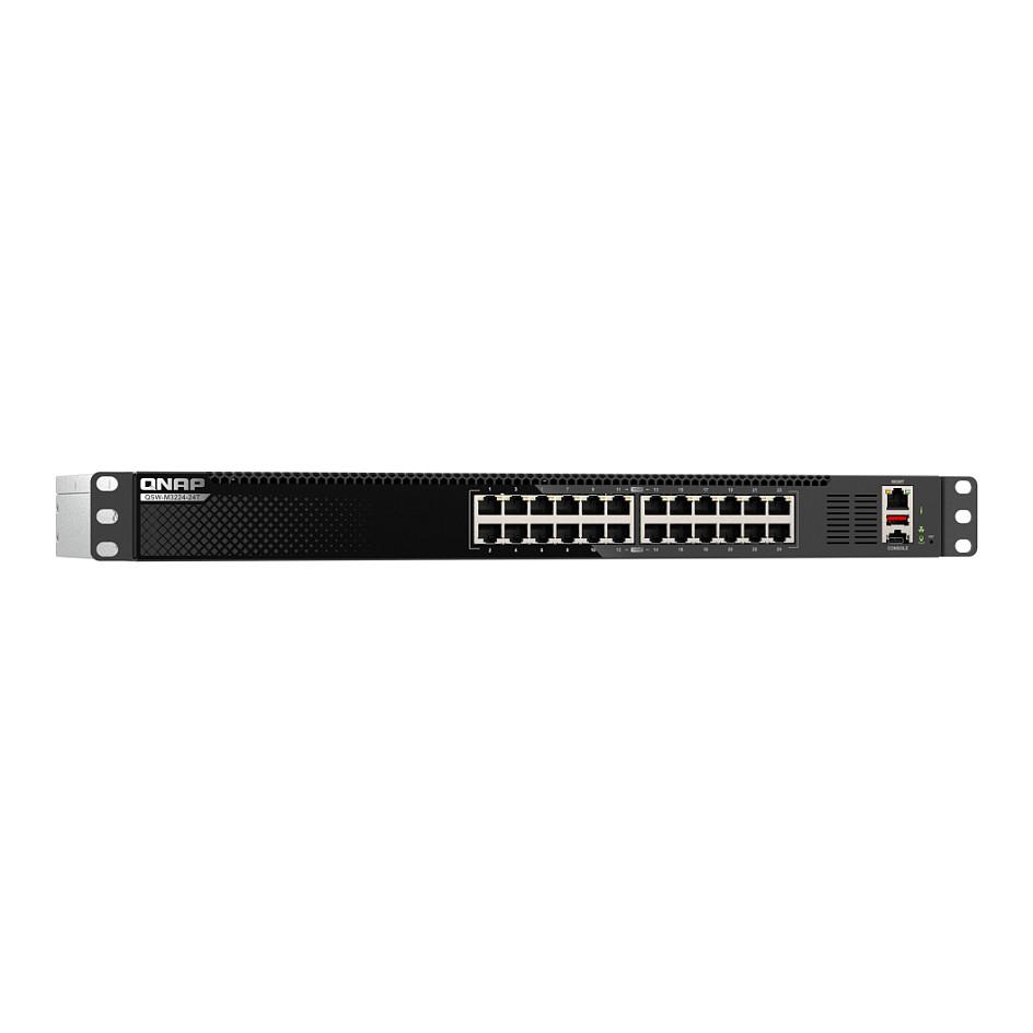 Switch QNAP QSW-M3224-24T, 24 Porta 10GbE Multi-Gigabit RJ45, Switching Capacity 480Gbps, L3 Lite Managed, Rackmount 1U - Zezë - 4