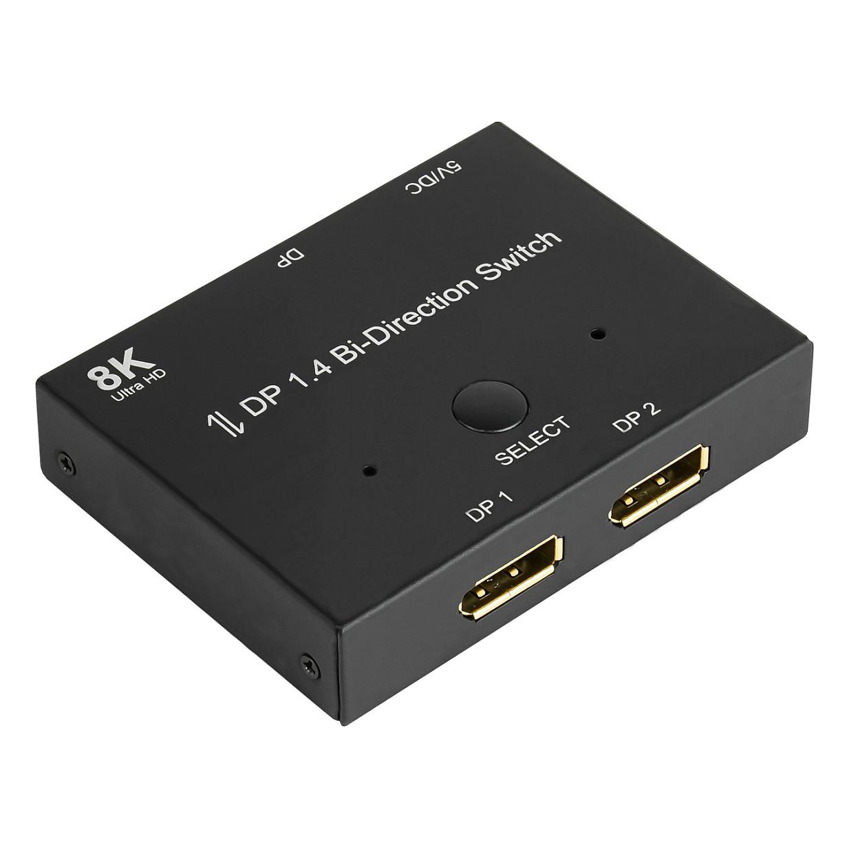 Switch DisplayPort Good Connections GC-M0262, DisplayPort 1.4, 2 drejtime, 8K 30Hz - Zezë