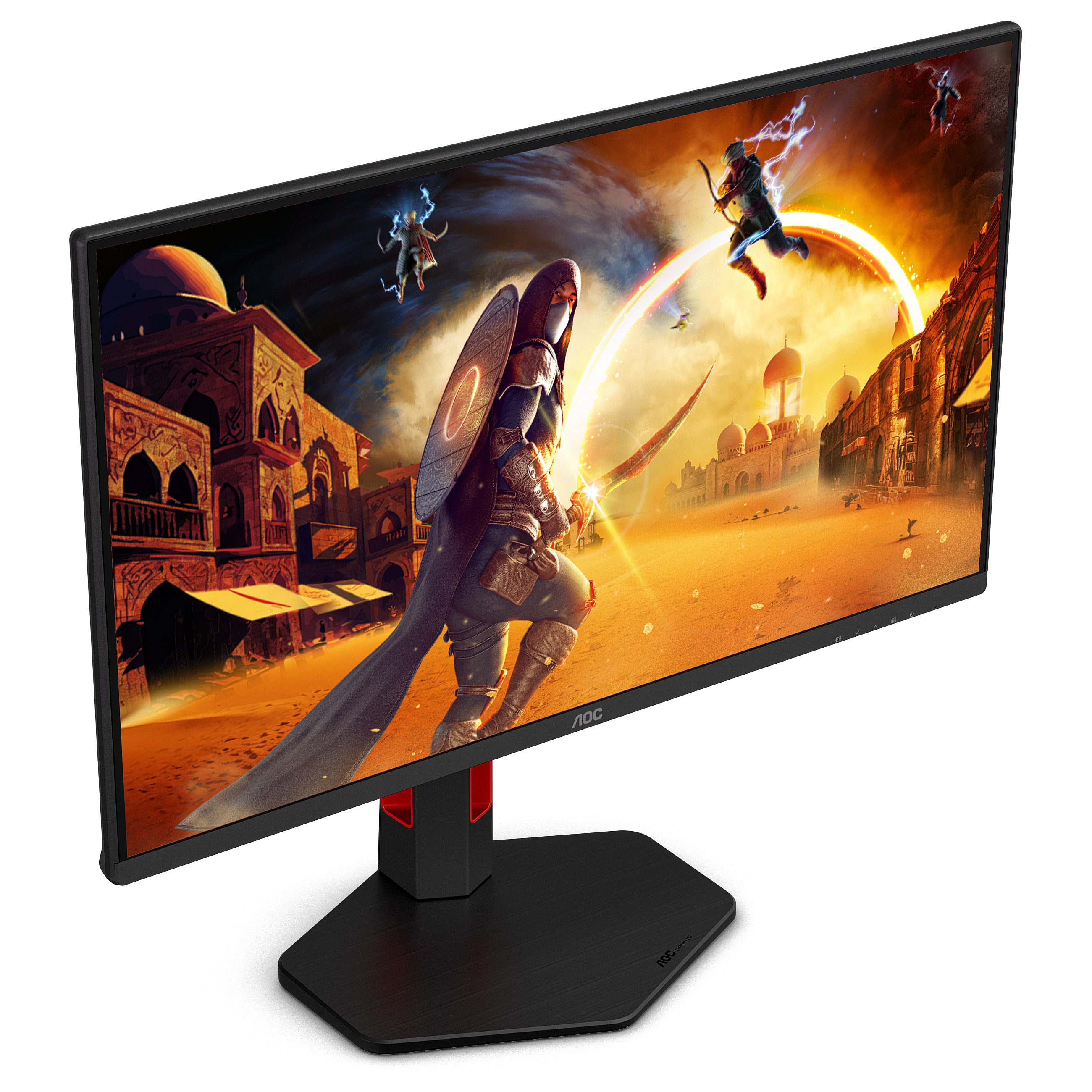 Monitor Gaming AOC G4 25G4KUR / 24.5" / Full HD LED IPS / 300Hz / 1ms / HDMI+DP+USB - Zezë/Kuqe - 6