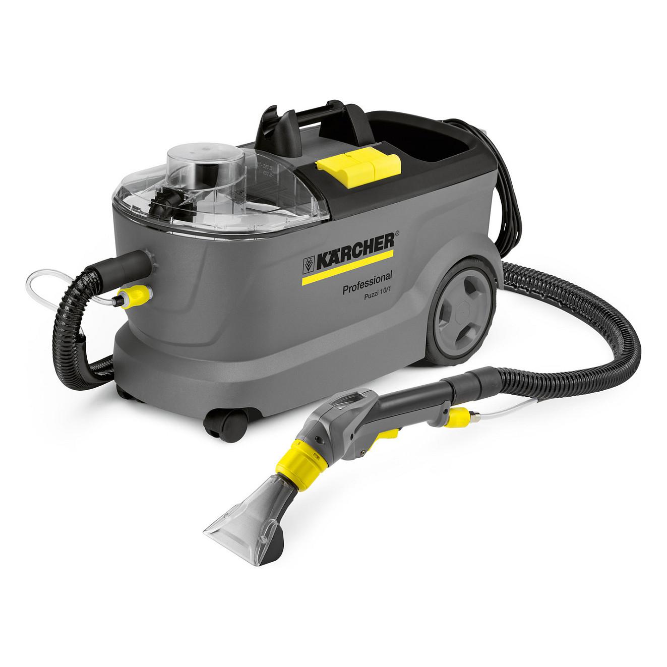 Fshesë me Vakum për qilima dhe tapiceri Kärcher Puzzi 10/1 / 1250W / 25.4kPa / 74L/s / 10L / 9L / 2.5m / Spray Extraction – Gri/Verdhë - 2