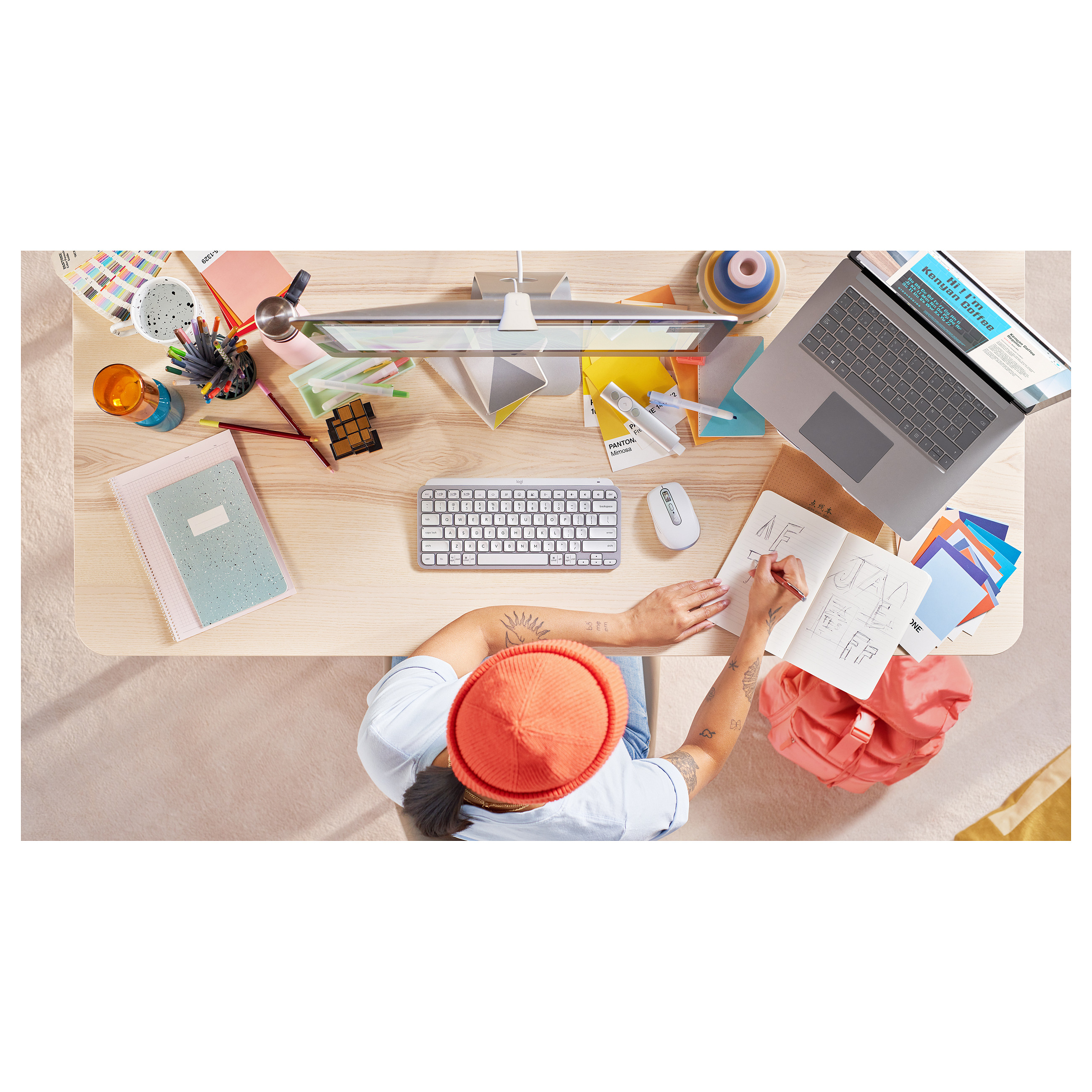 Tastierë Pa kabllo Logitech MX Keys Mini for Business / Kompakte / Membrane / Multi-Device / Bluetooth + Logi Bolt / 3 Pajisje / QWERTY US / USB-C - Hiri - 3