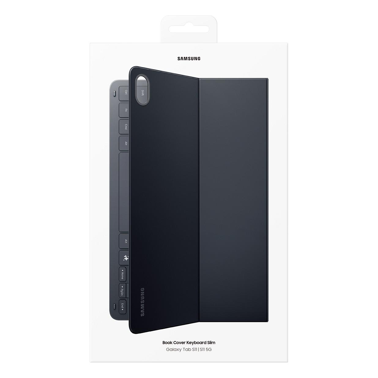 Case me Tastierë për Tablet Samsung Galaxy Tab S11, Book Cover Keyboard Slim - Zezë - 11