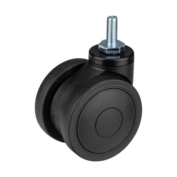 Rrota për Karrige Cockpit OPLITE GTR S8 / GTR S8 Elite / Set 8 copë / 4 me Frenë / 4 pa Frenë / 360° / M8 / 63 mm – Zezë - 2