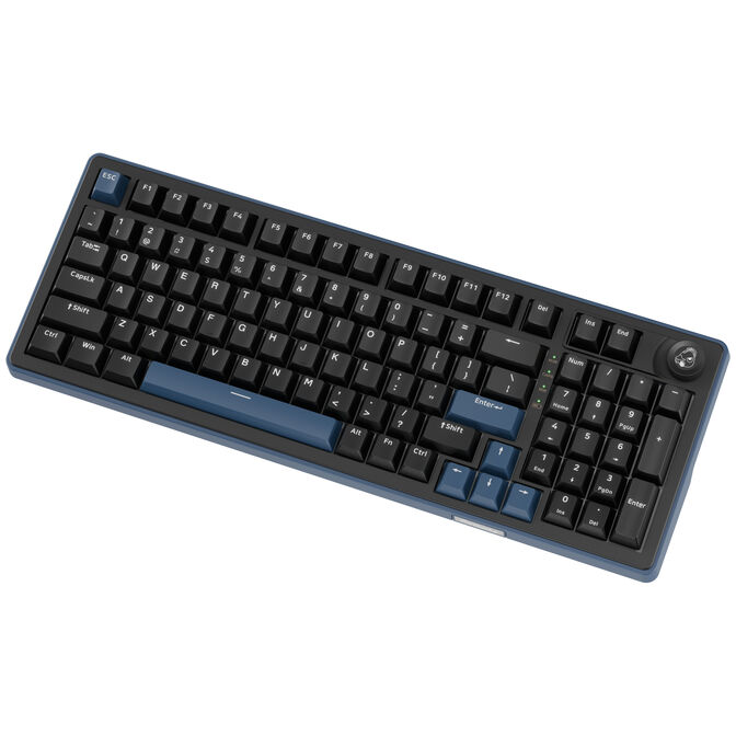 Tastierë Gaming Ducky OK-M 98 / 98% / Mekanike / KTT Baby Blue / Hot-Swap / Wired&Wireless / RGB / USB-C / Bluetooth + 2.4 GHz - Zezë - 4