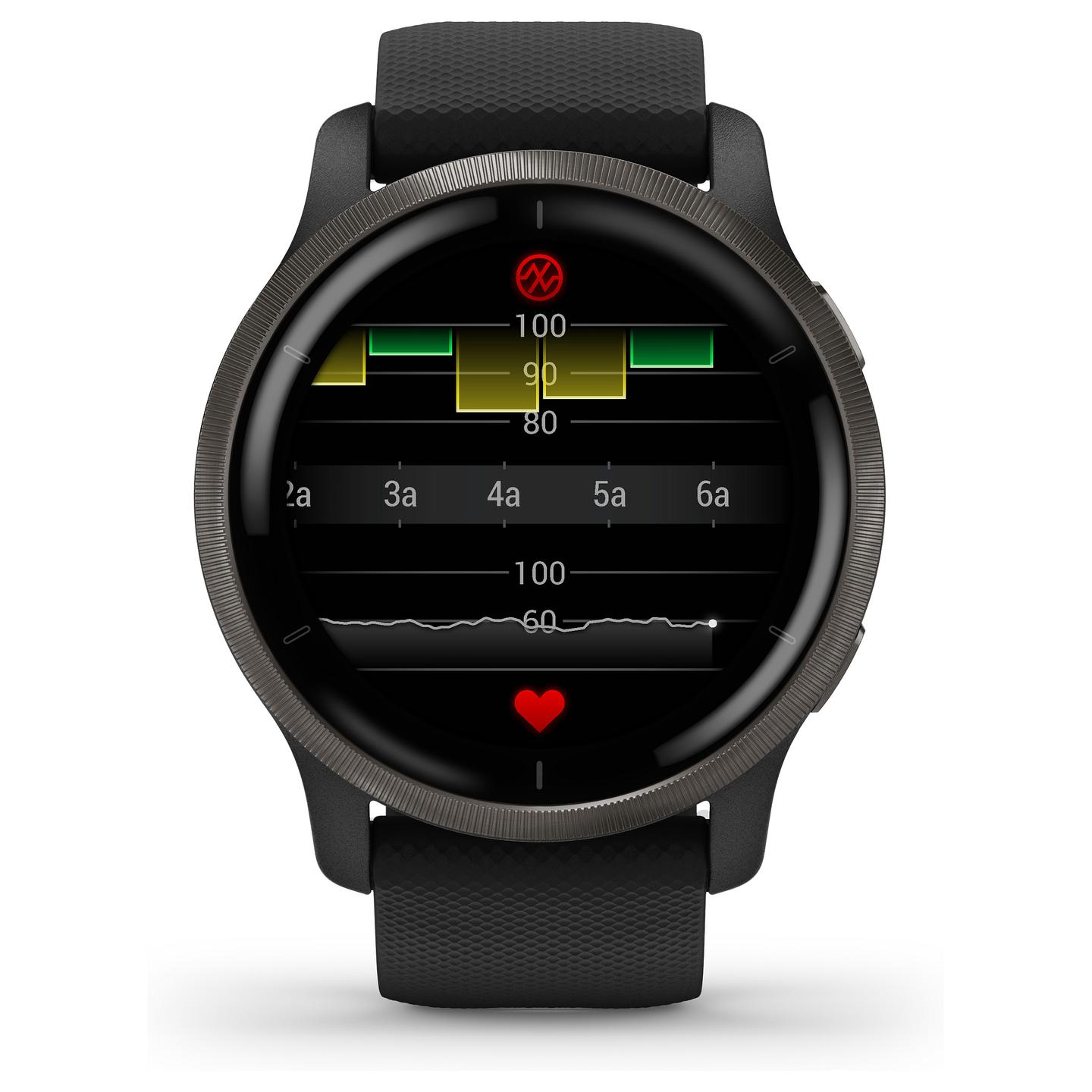 Orë e mençur Garmin Venu 2 / 45mm / AMOLED / GPS / Bluetooth / Wi-Fi - Zezë/Slate - 37