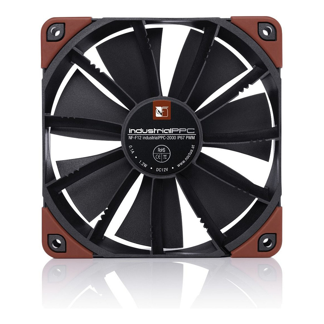 Ftohës për Kasë Noctua NF-F12 industrialPPC-24V-2000 SP IP67 PWM / 120mm / 25mm / 0-2000 RPM / PWM / 121.8 m³/h / 3.94 mmH₂O / IP67 – Zezë - 4