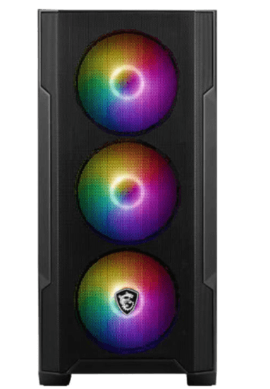 Kasë MSI MAG FORGE M100R / Mid-Tower / mATX-Mini-ITX / 4x120mm ARGB / Mesh / Xham i Temperuar - Zezë - 2