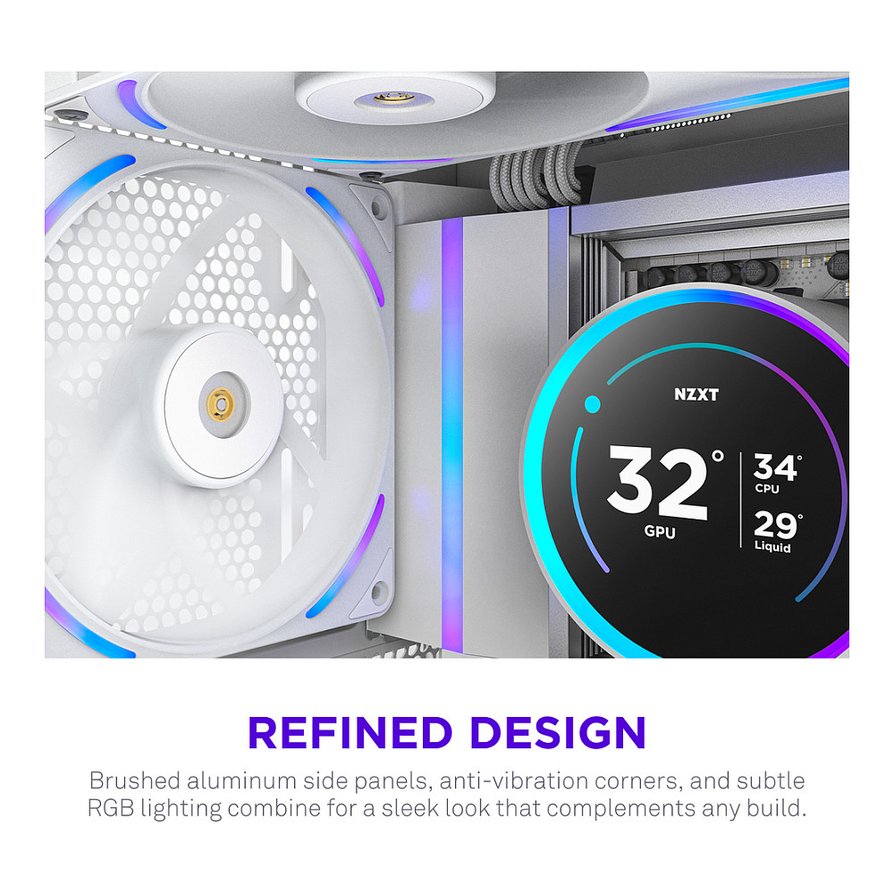 Ftohës për Kasë NZXT F140X / 140mm / 2400 RPM / PWM / ARGB – Bardhë - 10