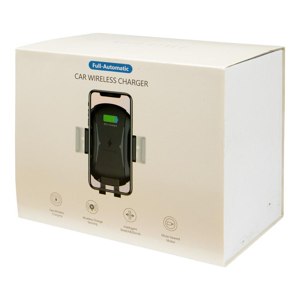 Mbajtëse Telefoni për Veturë Inter-Tech MTH-100 / 10W / Qi Wireless / USB-C / 360° / Automatic Clamp / Air Vent & Windshield - Zezë - 6