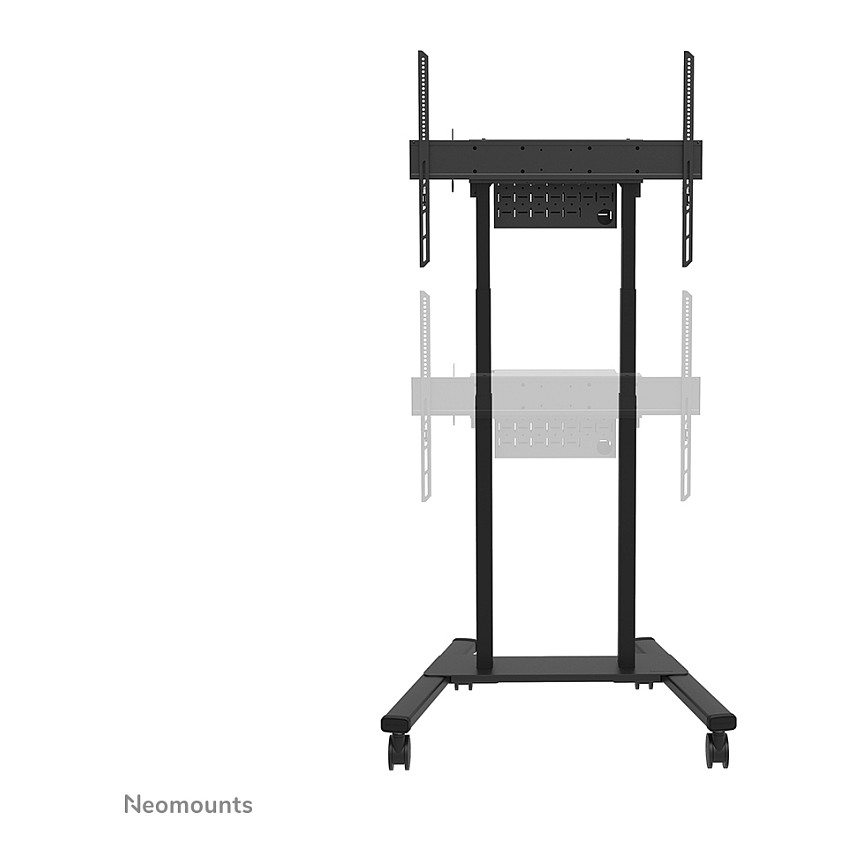 Mbajtëse për TV Neomounts / 55"-100" / 110kg / VESA 100x100-800x600 / Elektrike / Me Rrota - Zezë - 4