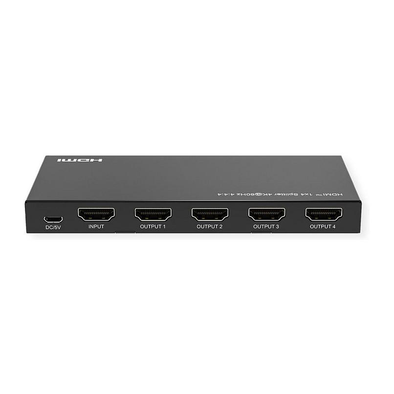 Splitter Video HDMI VALUE 14.99.3584, 1 Hyrje, 4 Dalje, 4K 60Hz – Zezë - 2