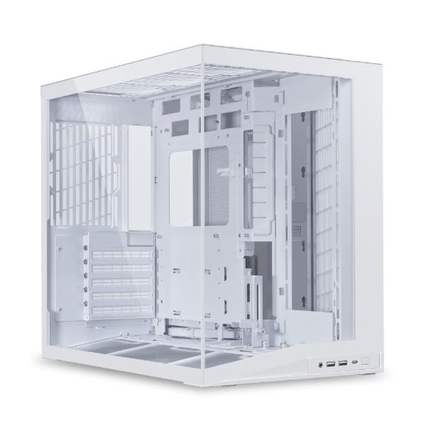 Kasë PC Lian Li O11 Dynamic Mini V2 Flow / Dual Chamber / ATX / 5x 120mm Reverse Blade PWM Fan / Tempered Glass – Bardhë - 4
