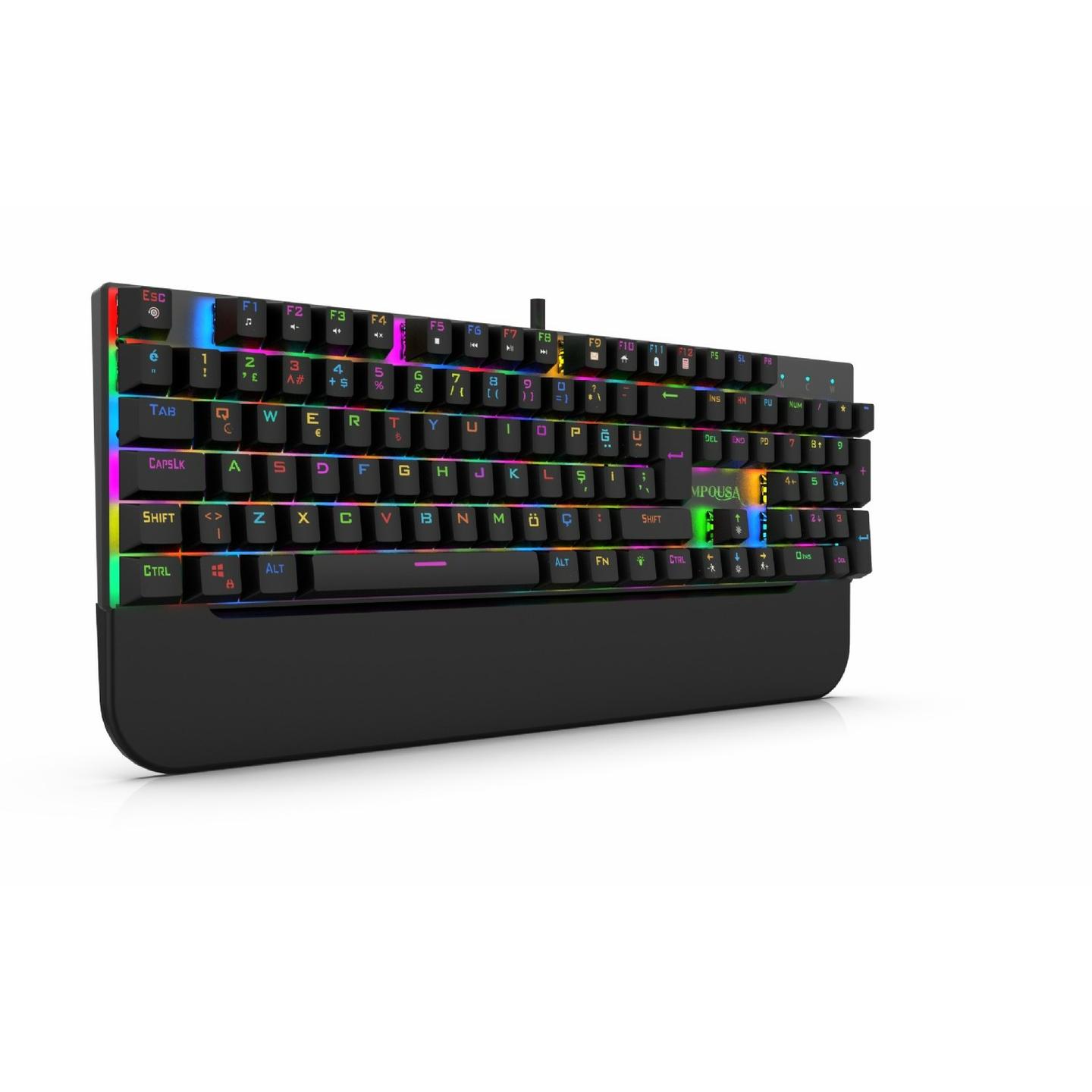 Tastierë Gaming INCA IKG-443 Empousa 100% / Mekanike / Red Switch / RGB / USB / 12 Multimedia Keys - Zezë - 2