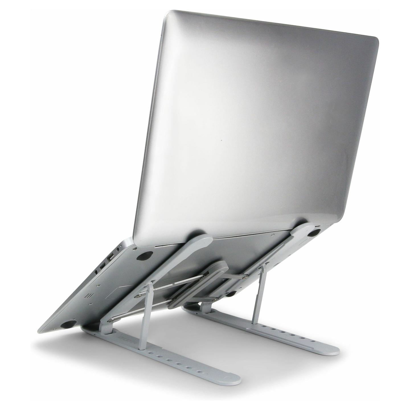 Mbajtës për Laptop DICOTA D31889, për Laptop dhe Tablet, 7 Nivele, i Palosshëm, Alumini, Silikon - Zezë, Argjend - 12