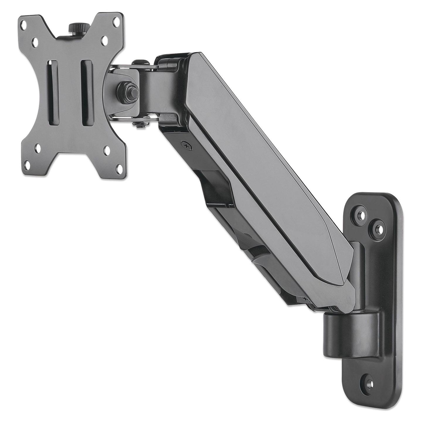 Mbajtëse Muri për Monitor Manhattan 461603 / 1 Monitor / 17"-32" / 8kg / Gas Spring / Tilt ±35° / Swivel ±90° - Gri - 5