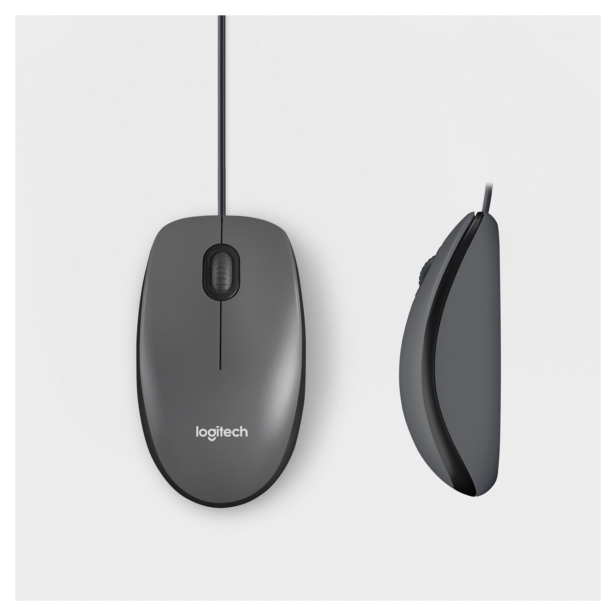 Logitech M100 – Maus me Kabllo USB, Optik, 1000 DPI, 3 Butona – Zezë - 4
