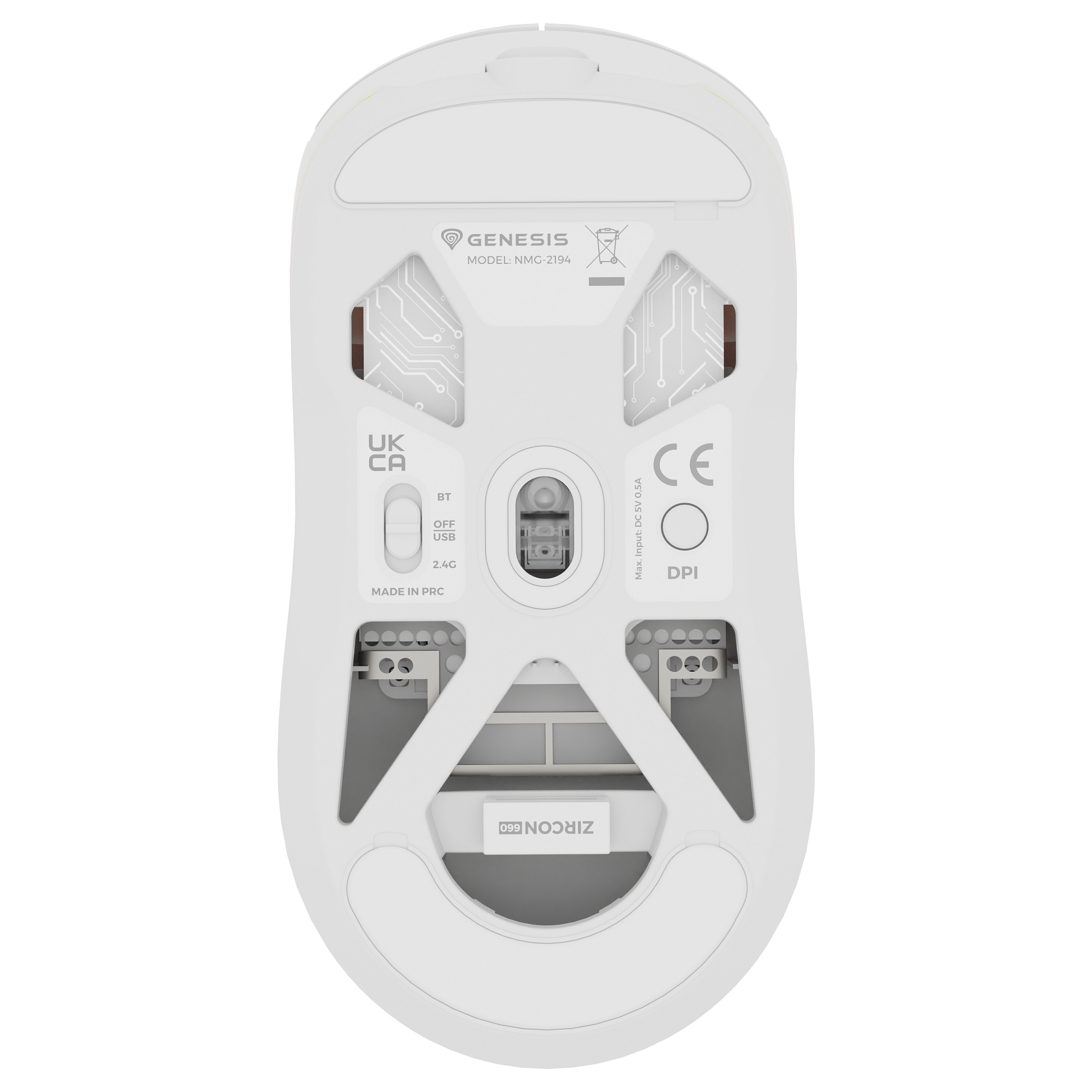 Maus Gaming GENESIS NMG-2194 / Bluetooth + USB-C / 26000 DPI â BardhĂ« - 3