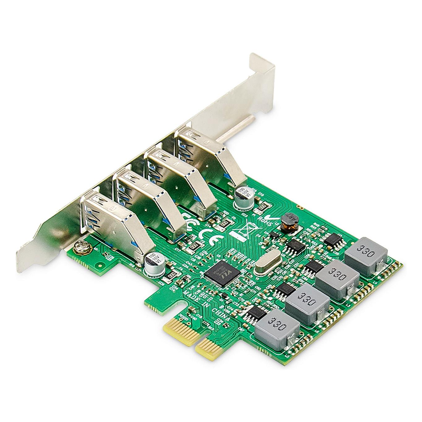 Kartë Zgjerimi DIGITUS DS-30226, PCI Express 2.0, 4x USB-A 3.0, 5Gbps, VIA VL805, Low Profile - 4
