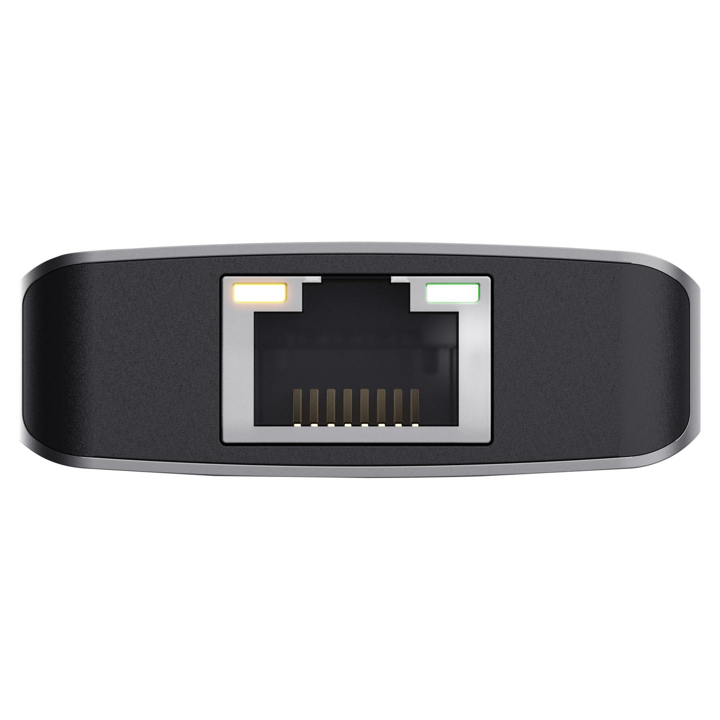 Hub USB-C Trust Dalyx 24968, 6-në-1, HDMI 4K, Gigabit Ethernet, 2x USB-C, 2x USB-A, Power Delivery 100 W - Argjendtë - 5