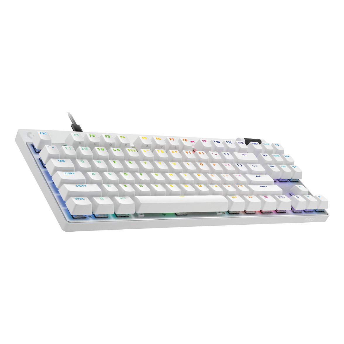 Tastierë Gaming Logitech G PRO X TKL Rapid / 920-013286 / Wired USB / TKL / Magnetic-Analog / QWERTZ CH / LIGHTSYNC RGB – Bardhë - 2
