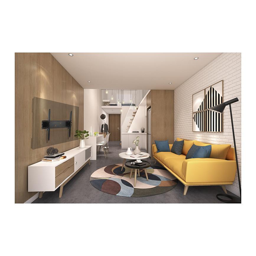 Mbajtëse Muri për TV Equip 650322 / 60"-100" / 100kg / Tilt / Curved / -15° deri +15° - Zezë - 7
