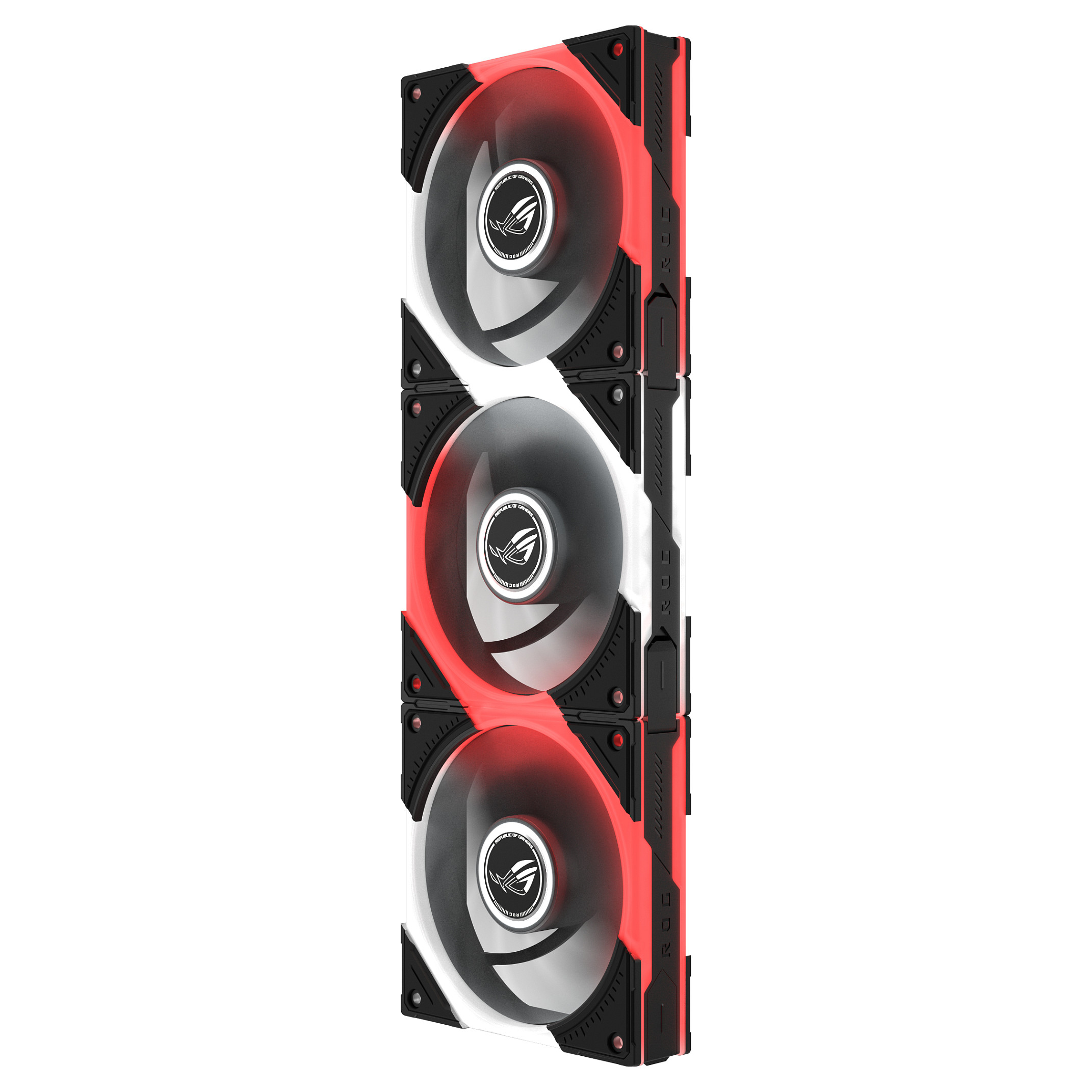 Ftohës për Kasë ASUS ROG Eurux GR120 ARGB Reverse / 120mm / 30mm / PWM / 2200 RPM / 70 CFM / ARGB / 3-Pack / ROG Hub – Zezë/Kuqe/Bardhë - 7